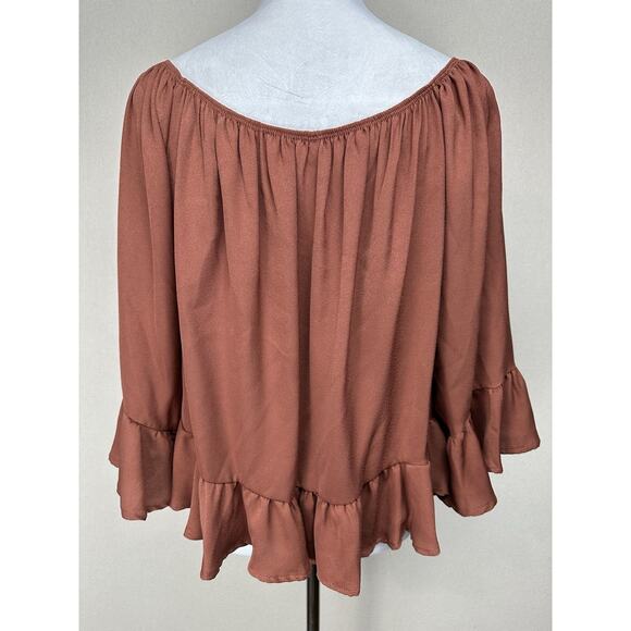 Peppermint Women’s Sz L Blouse Top Peasant Cottage Core Made In The USA - Picture 7 of 12